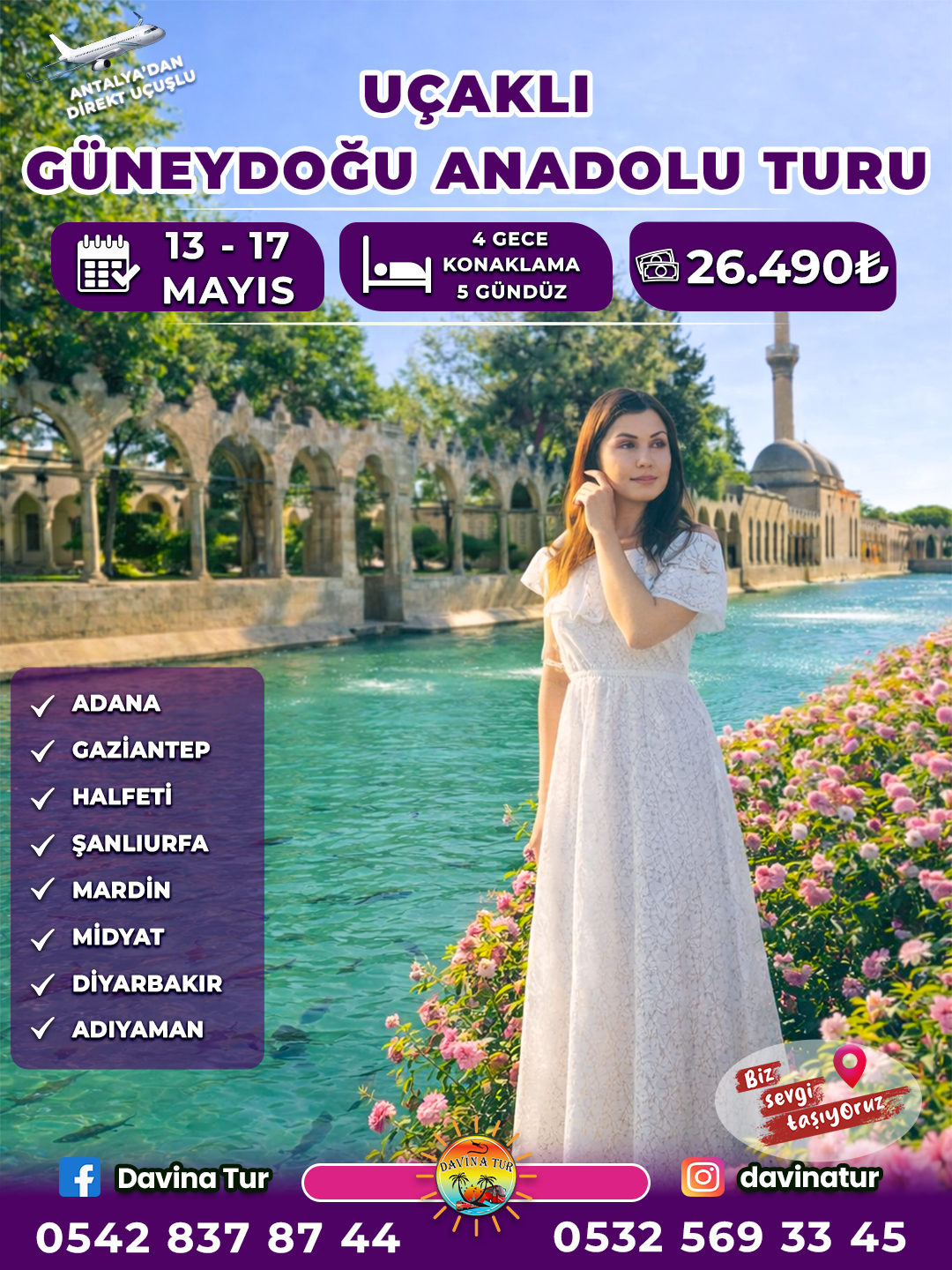 UÇAKLI GÜNEYDOĞU ANADOLU TURU